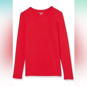 Red Long-Sleeve Crewneck Shirt